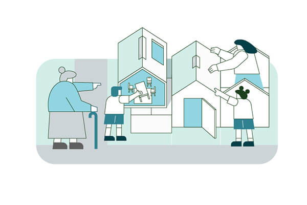 Illustration of smart and flexible home design. Credit: Felix Saw