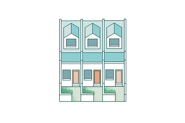Illustration of terraces housing type. Credit: Felix Saw