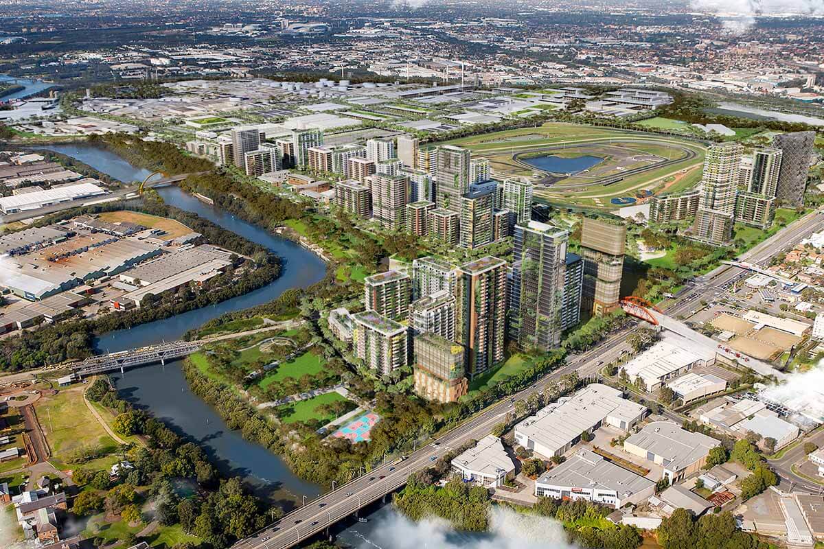 Artist's impression of Camellia-Rosehill concept proposal.