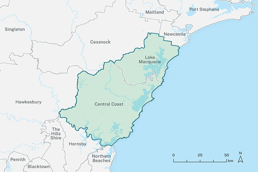 Central Coast bioregional planning pilot map