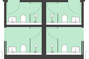 Feature of the Manor homes 01 design by Studio Johnston. Credit: Studio Johnston