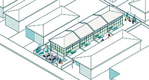 Illustration of Row homes 01 design by SAHA. Credit: Felix Saw