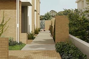Feature of the Row homes 01 design by SAHA. Credit: SAHA