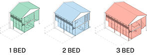 Feature of the Row homes 01 design by SAHA. Credit: SAHA