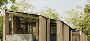 Feature of the Manor homes 01 design by Studio Johnston. Credit: Studio Johnston
